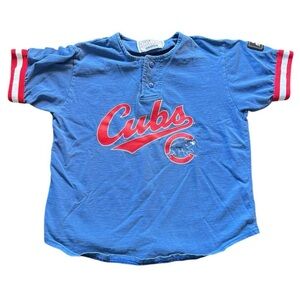 Vintage Starter Chicago Cubs Jersey Blue T Shirt MLB Baseball Tee Kids